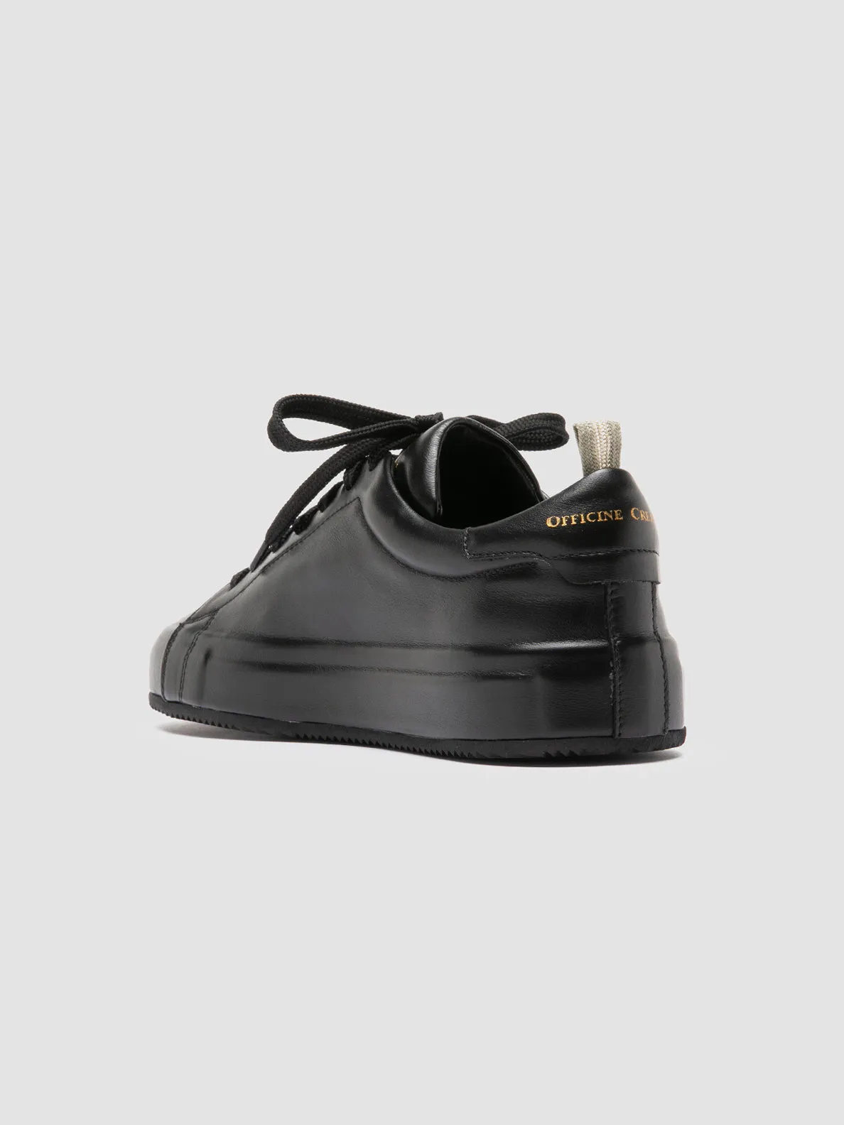 EASY 101 - Black Leather Low Top Sneakers