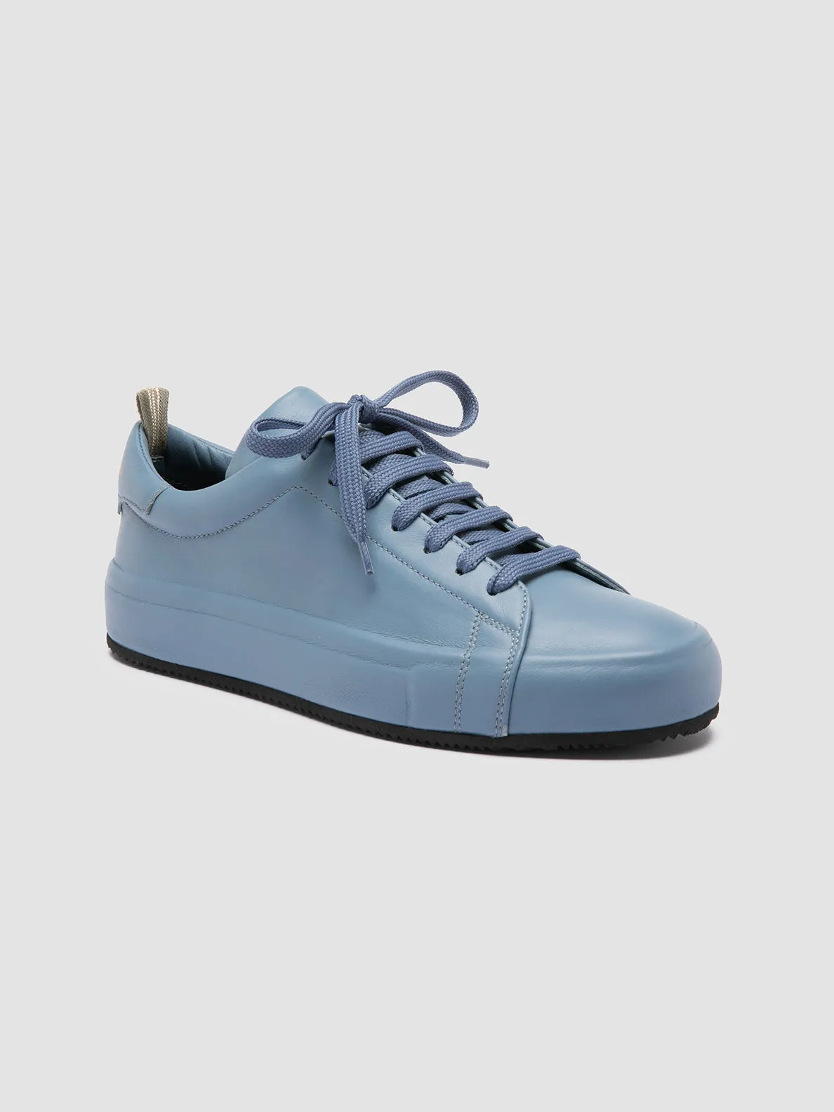 EASY 101 - Blue Leather Low Top Sneakers