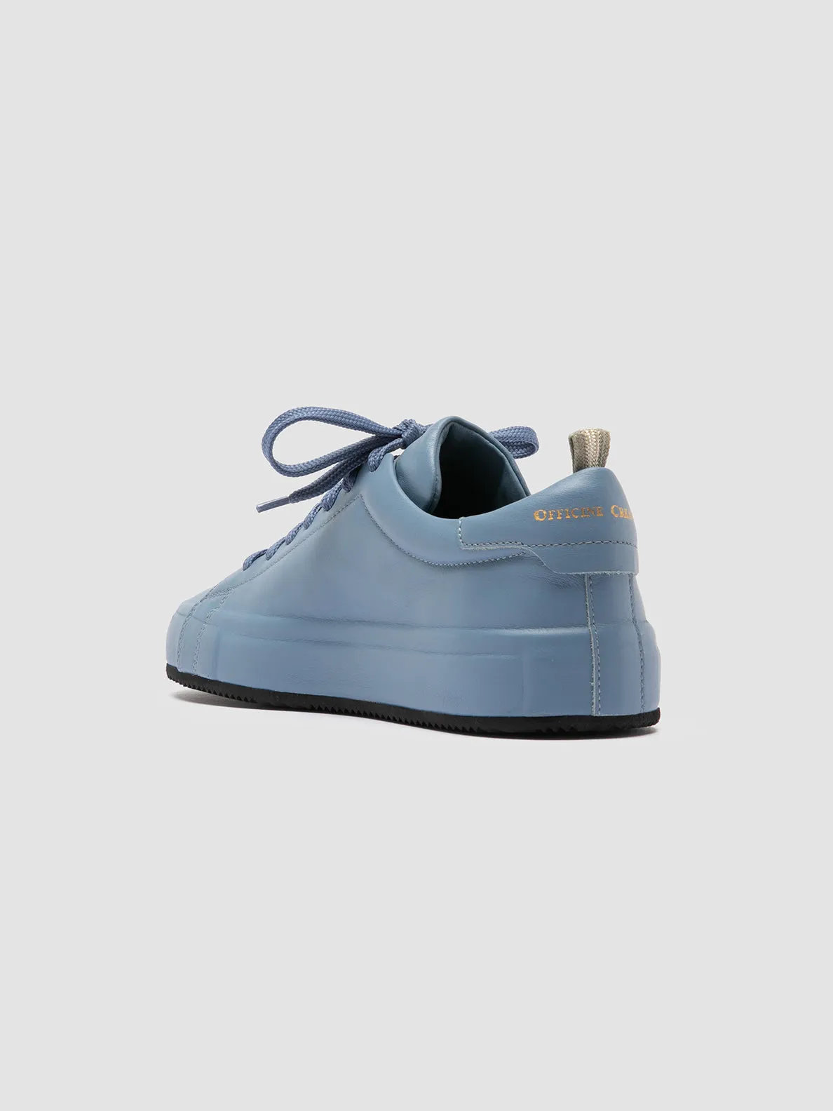 EASY 101 - Blue Leather Low Top Sneakers