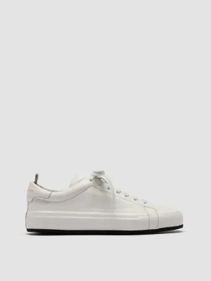 EASY 101 - White Leather Low Top Sneakers