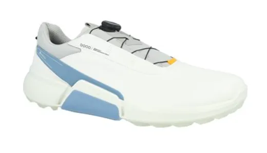 Ecco Mens Biom Hybrid 4 BOA Golf Shoes White/Blue