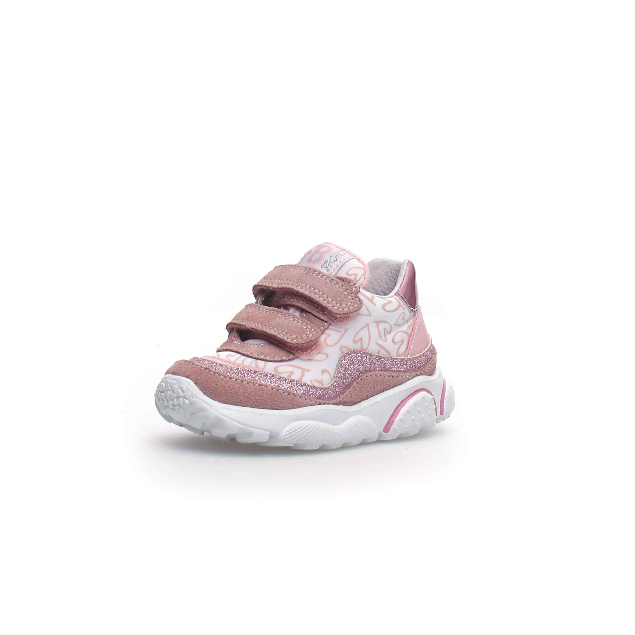 FALCOTTO - Amantea Girls Pink Sneakers in Suede and Nylon