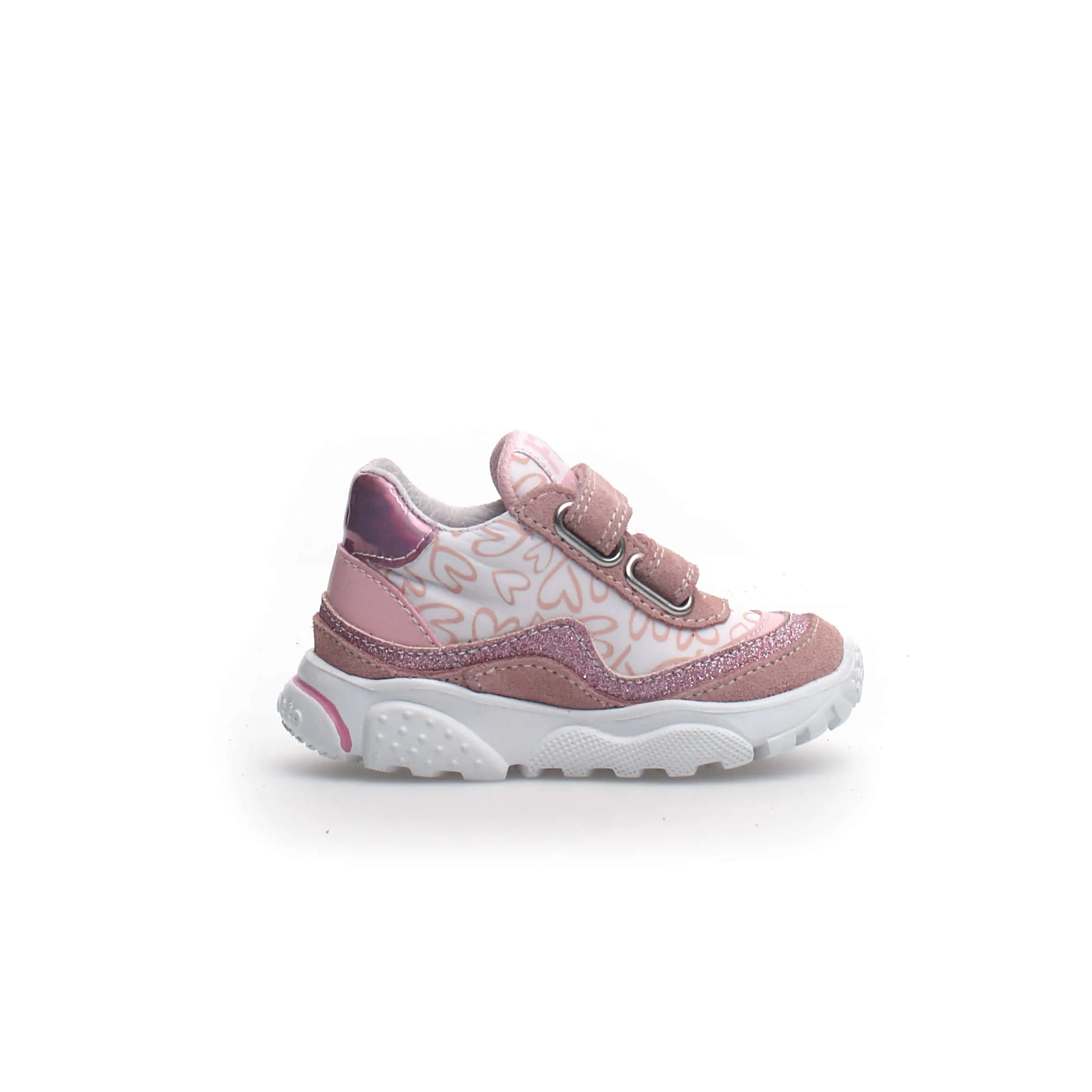 FALCOTTO - Amantea Girls Pink Sneakers in Suede and Nylon