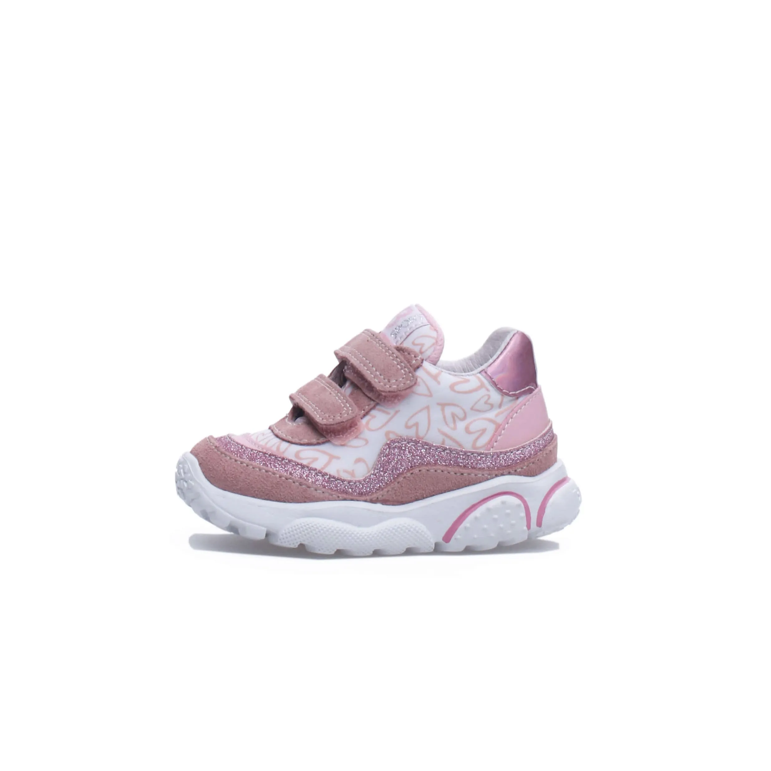 FALCOTTO - Amantea Girls Pink Sneakers in Suede and Nylon