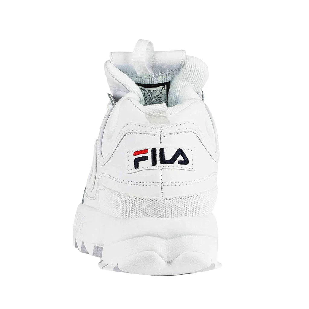 Fila Unisex Trainers Disruptor II Premium Womens Mens Cool Leather Synthetic - UK 7.5