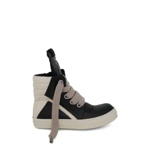 Geobasket Sneaker with Jumbo Laces in Black/Milk