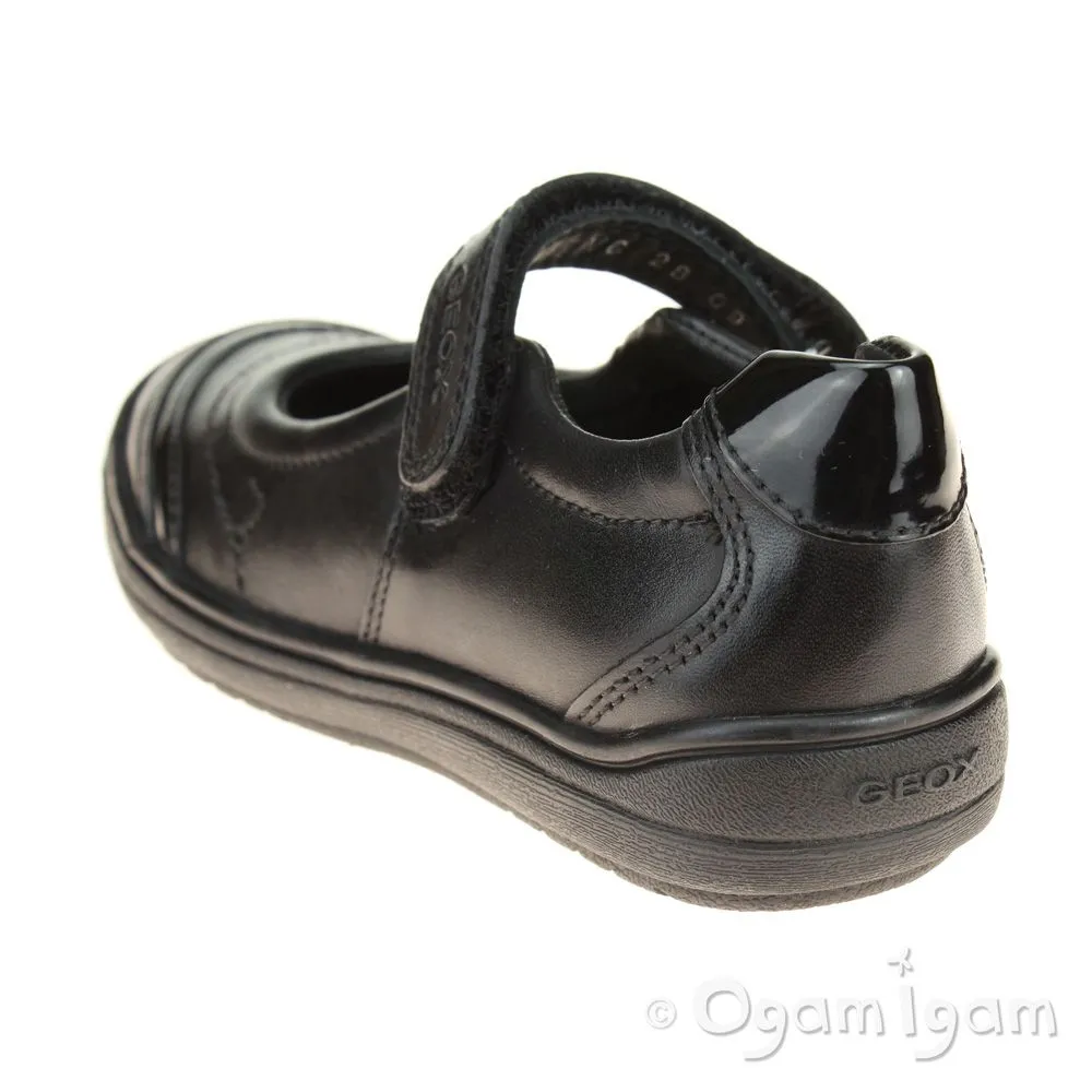 Geox Hadriel Girls Black School Shoe