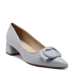 Grey Formal Court Shoes 085468