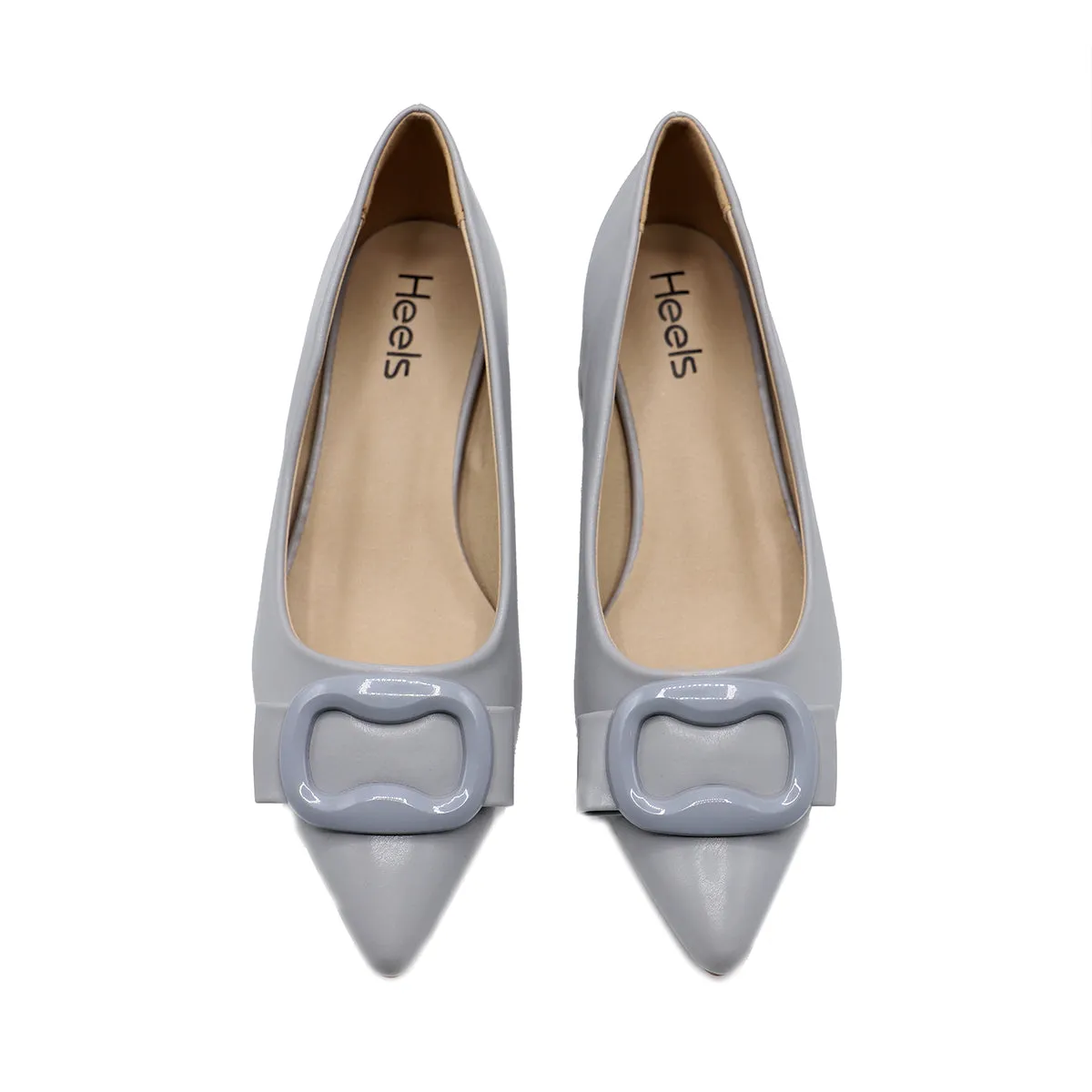 Grey Formal Court Shoes 085468