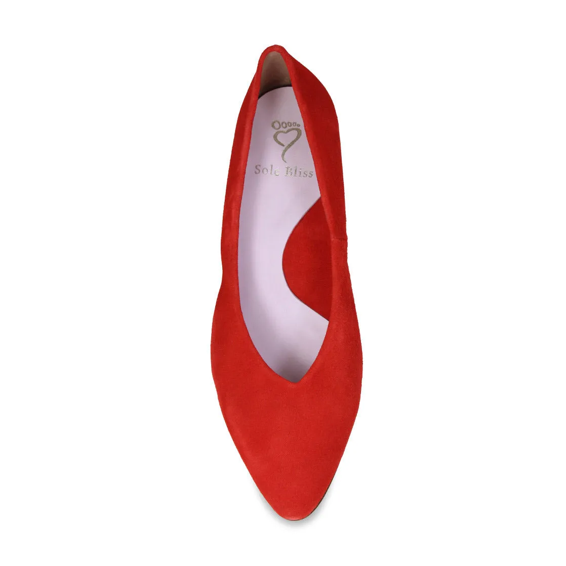 Ingrid: Coral Red Suede