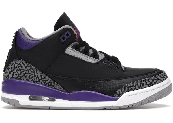 Jordan 3 Retro Black Court Purple