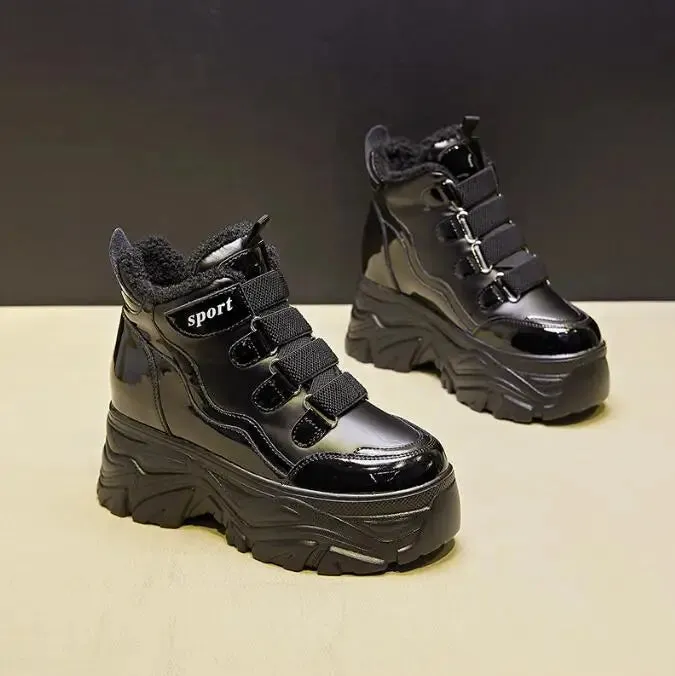 Joskaa 2024 New Black Platform Sneakers 90s