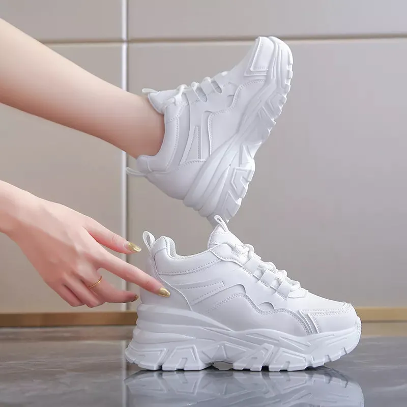 Joskaa 2024 New Chunky white platform sneakers