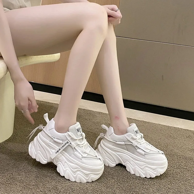 Joskaa 2024 New Platform Chunky White Sneakers