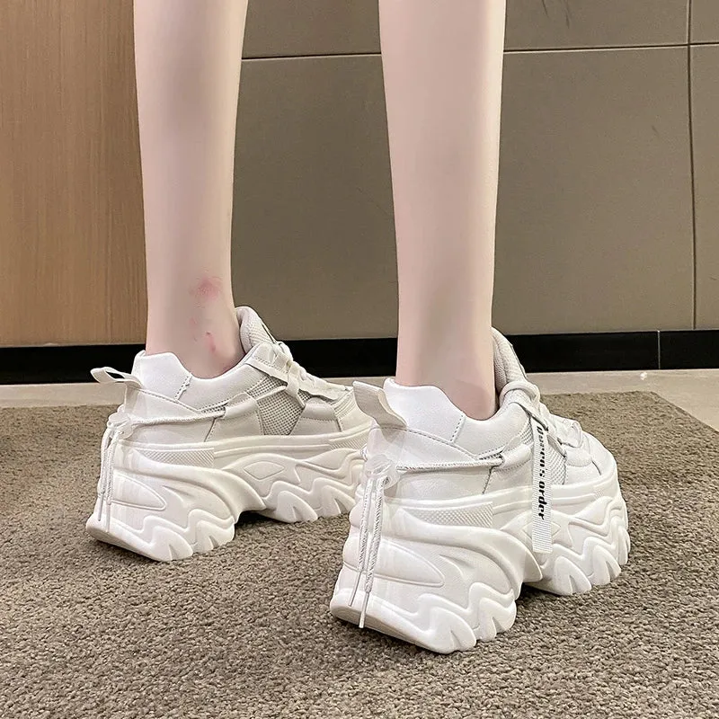 Joskaa 2024 New Platform Chunky White Sneakers