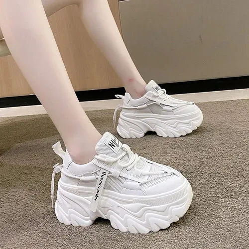 Joskaa 2024 New Platform Chunky White Sneakers