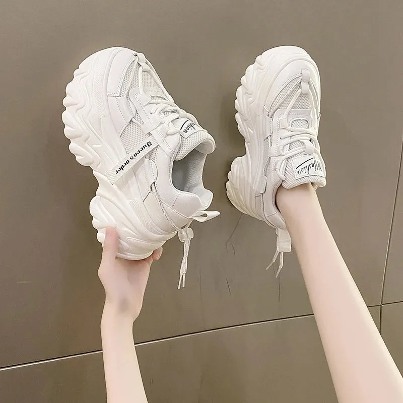 Joskaa 2024 New Platform Chunky White Sneakers