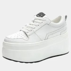 Joskaa 2024 New Platform Sneakers White Leather