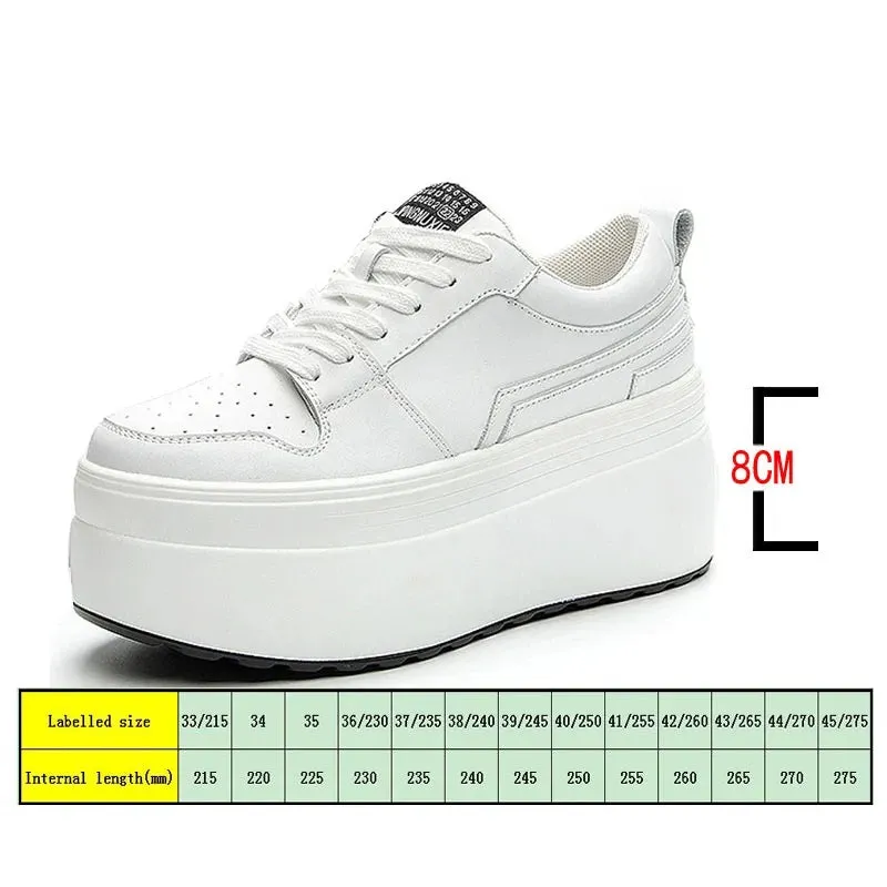 Joskaa 2024 New Platform Sneakers White Leather