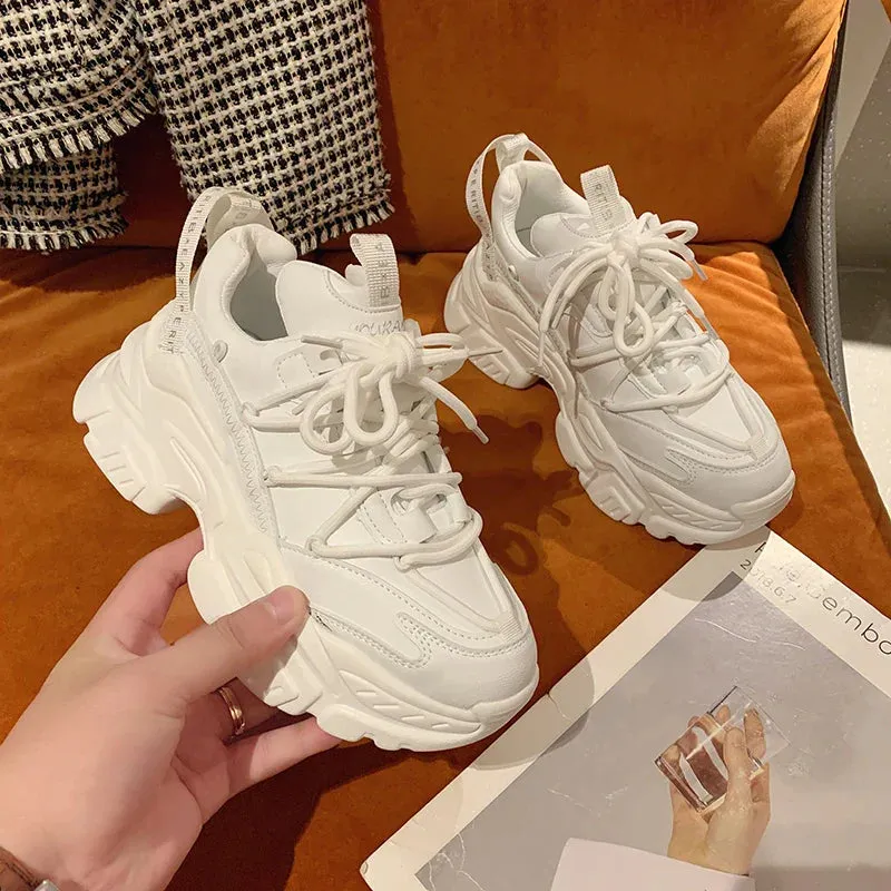 Joskaa 2024 New White Platform Sneakers Australia