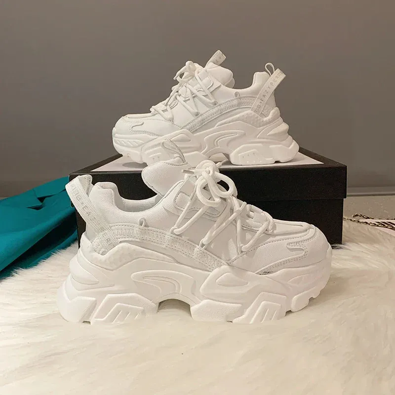 Joskaa 2024 New White Platform Sneakers Australia