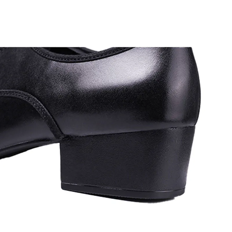 KCDANCE Men's Black Leatherette 5cm Heels Ballroom Dance Shoes Modern Dance Shoes