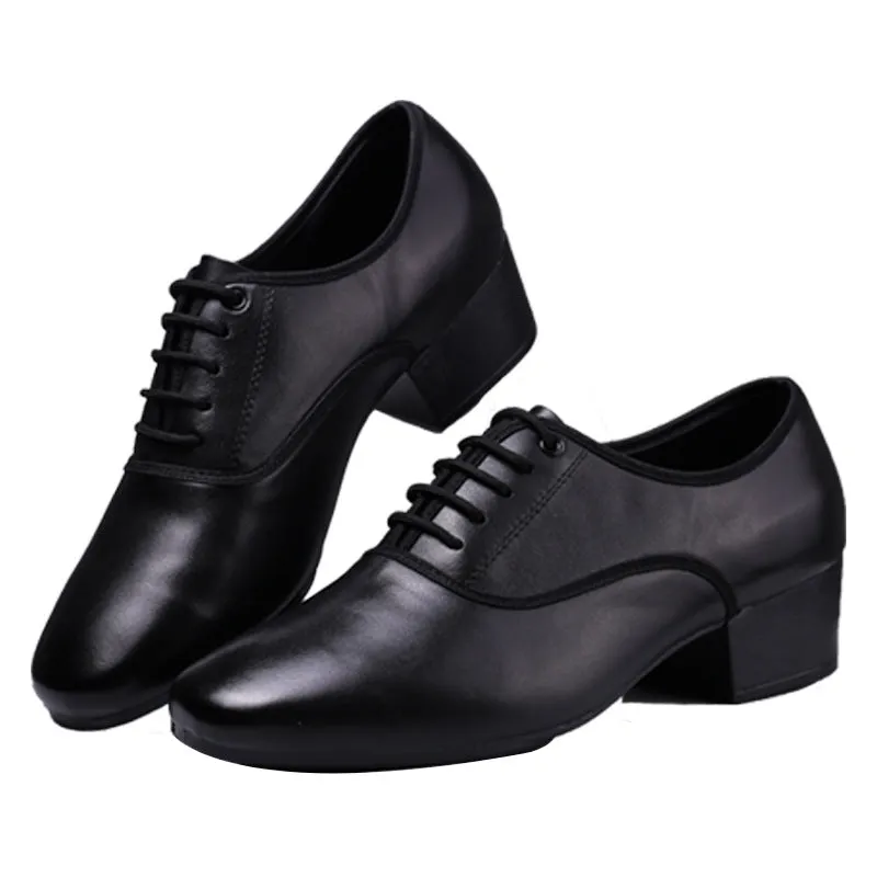 KCDANCE Men's Black Leatherette 5cm Heels Ballroom Dance Shoes Modern Dance Shoes