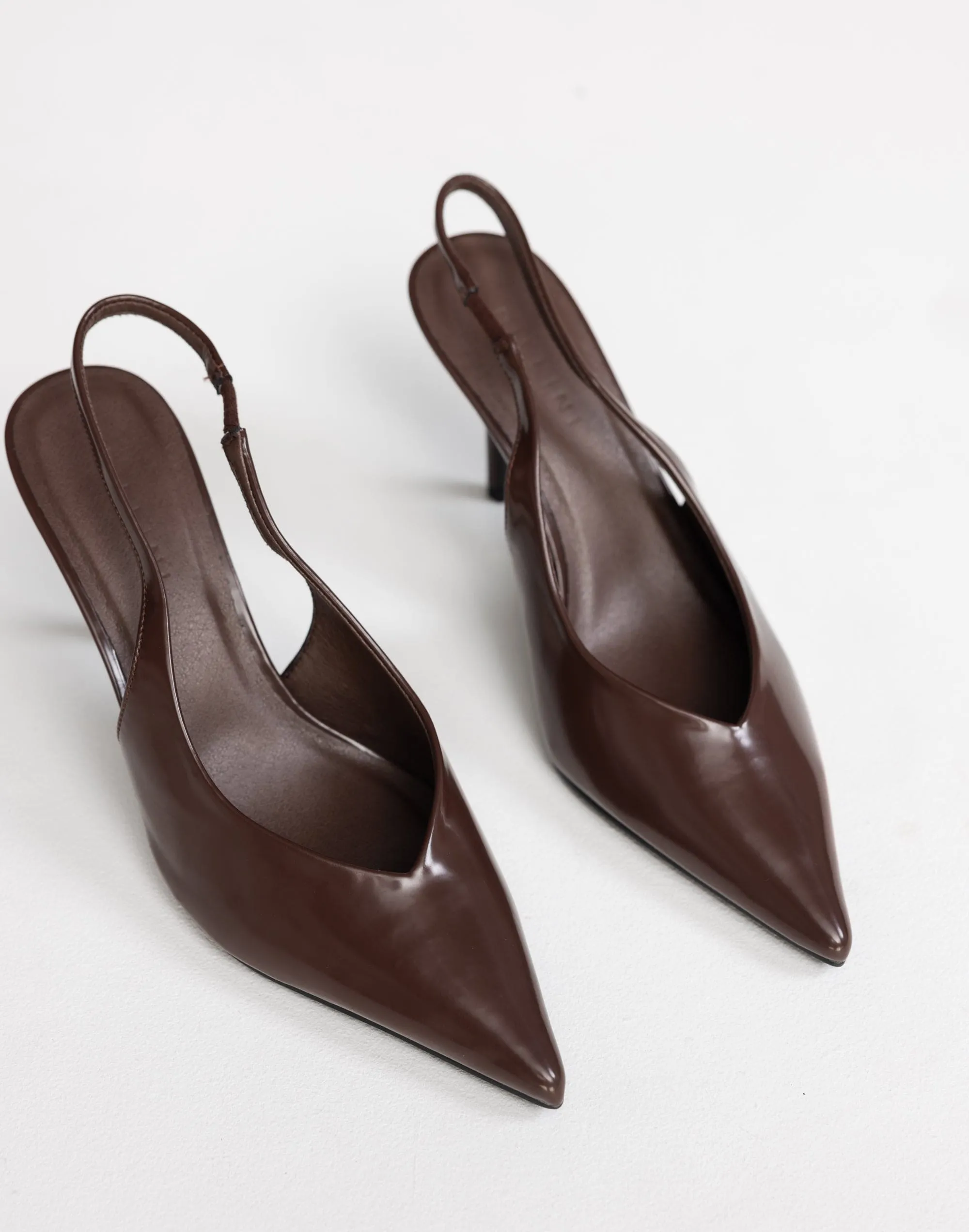 Kendra Heels (Choc Shine) - By Billini