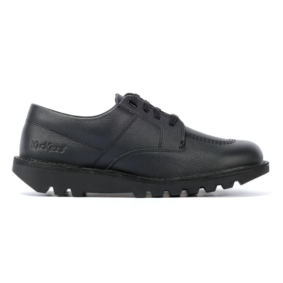 Kickers Kick Lo Tumble Leather Black Shoes