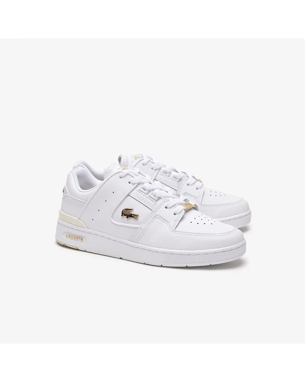 Lacoste Court Cage Sneaker - White/Light Orange