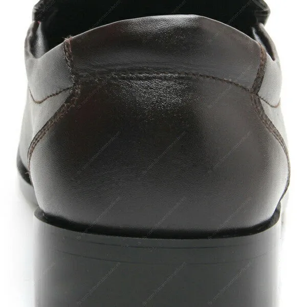 Leather Shoes City Oxford Executive Flat Thread Dark Brown