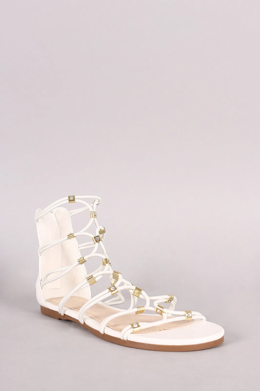 Loryn - Strappy Leather Flat Sandal