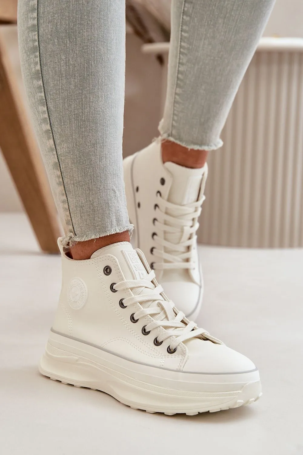 Massive Platform Lace-Up Sneakers