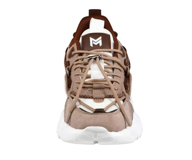 Mazino Urban Oasis Sneakers Men’s Chunky Brown White Mesh