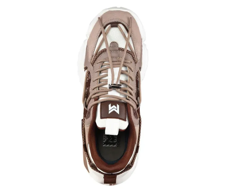 Mazino Urban Oasis Sneakers Men’s Chunky Brown White Mesh