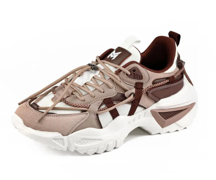 Mazino Urban Oasis Sneakers Men’s Chunky Brown White Mesh