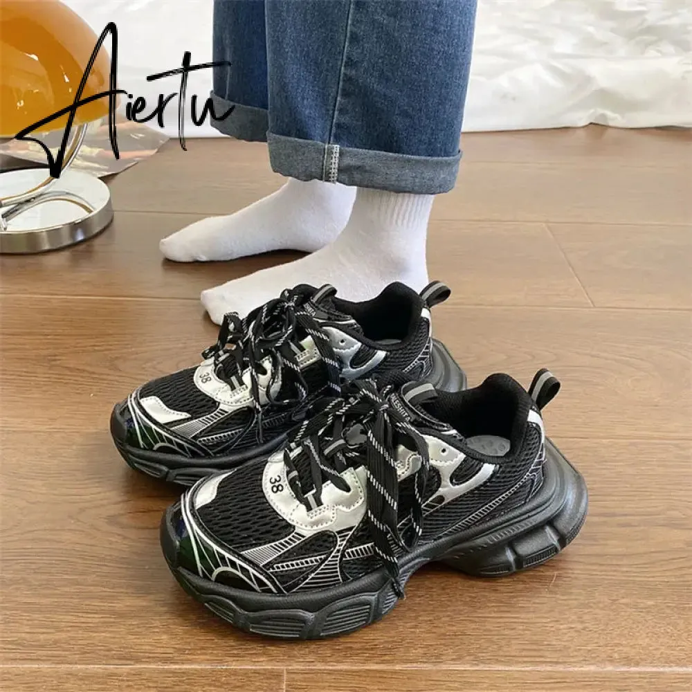 Men Women Sneakers Plus Size 41 42 43 Women's Casual Shoes Fashion Chunky Sneakers Woman Thick Sole Sport Shoes Big Size Shoes