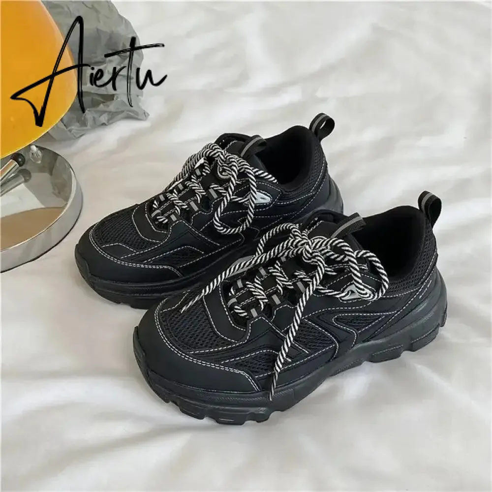 Men Women Sneakers Plus Size 41 42 43 Women's Casual Shoes Fashion Chunky Sneakers Woman Thick Sole Sport Shoes Big Size Shoes