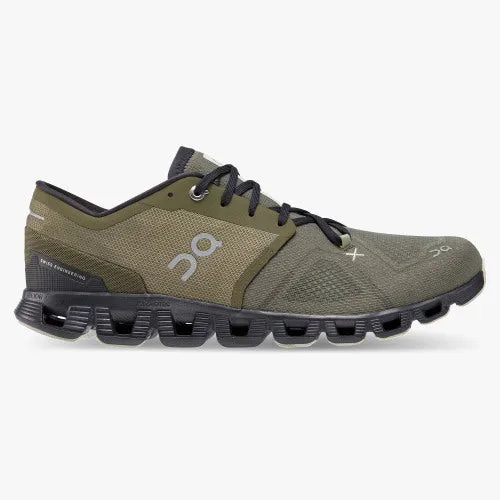 MENS ON CLOUD X 3- OLIVE/RESEDA