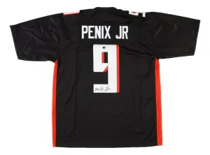 Michael Penix Jr Atlanta Signed Black Football Jersey BAS