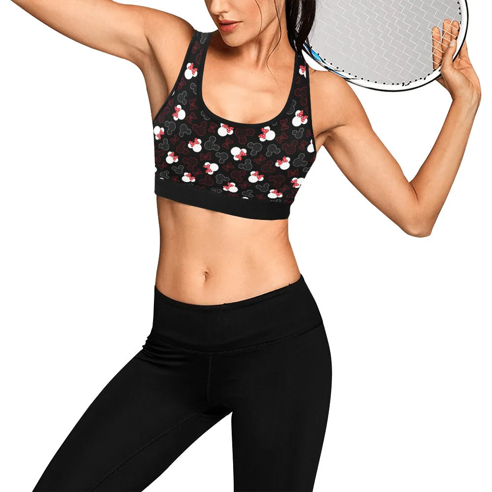 Mickey And Minnie Dots Women's Sports Bra