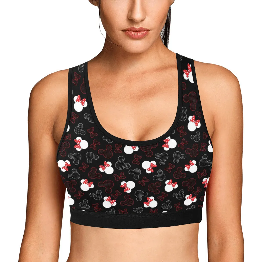 Mickey And Minnie Dots Women's Sports Bra