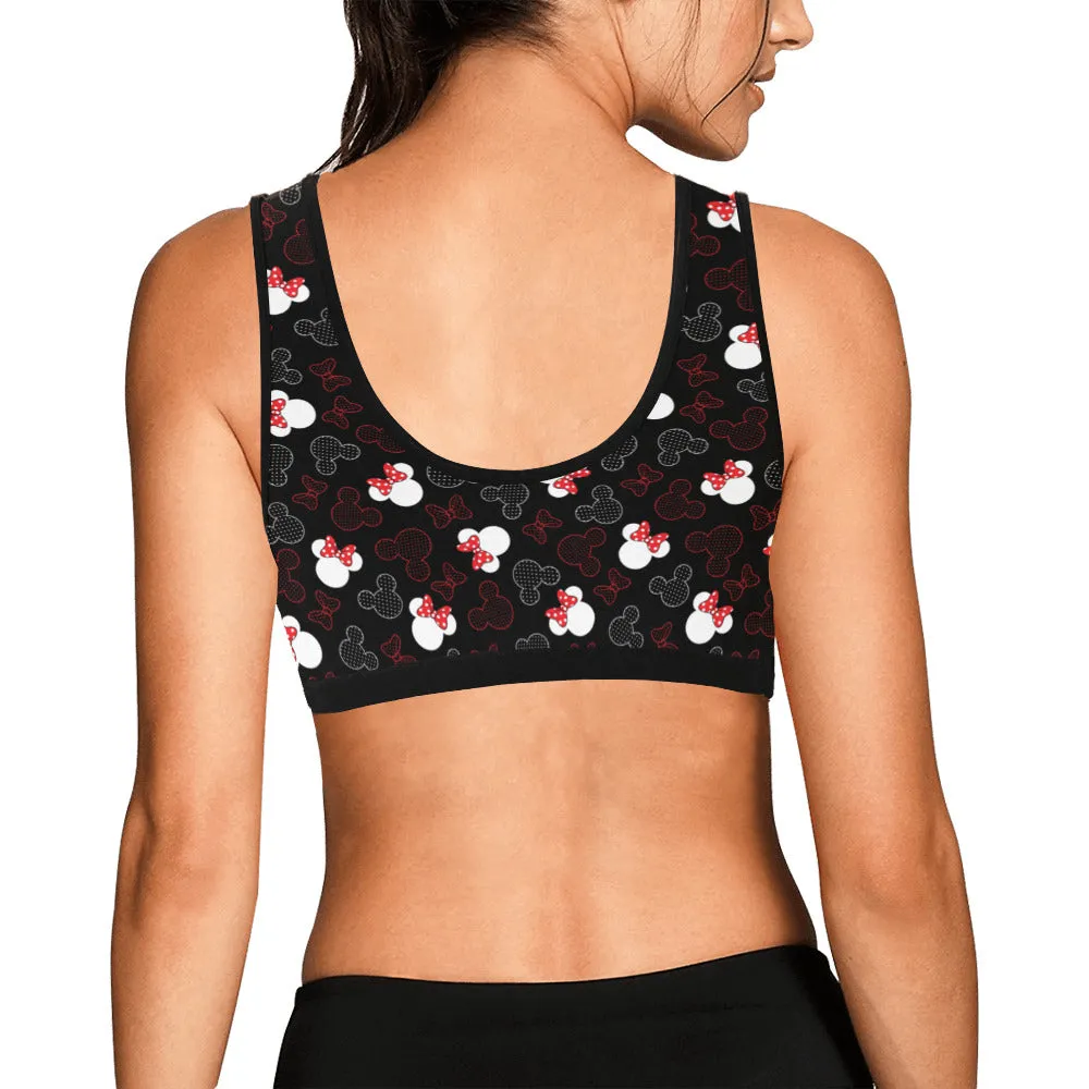 Mickey And Minnie Dots Women's Sports Bra