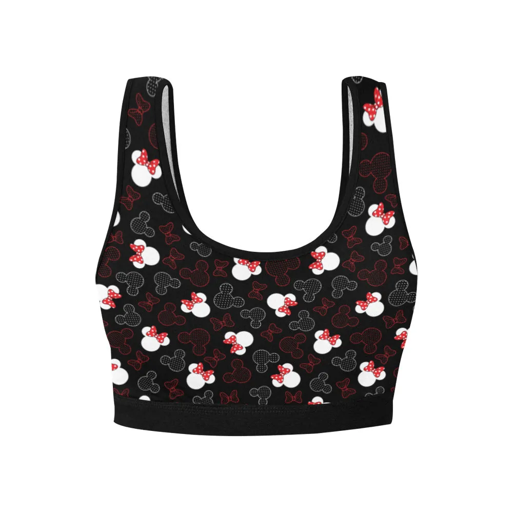 Mickey And Minnie Dots Women's Sports Bra