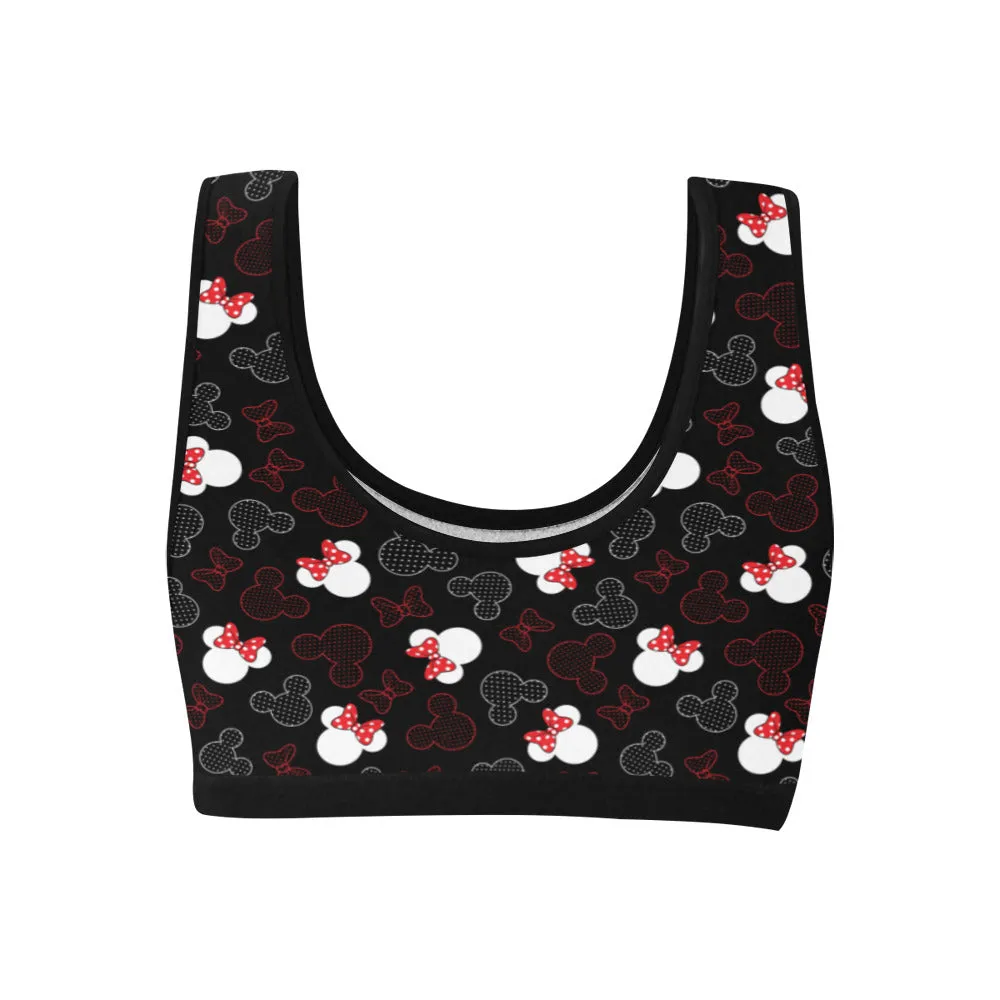 Mickey And Minnie Dots Women's Sports Bra