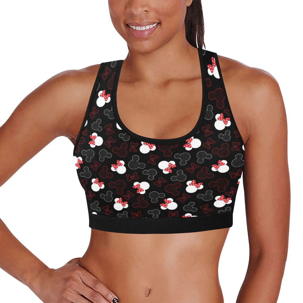 Mickey And Minnie Dots Women's Sports Bra