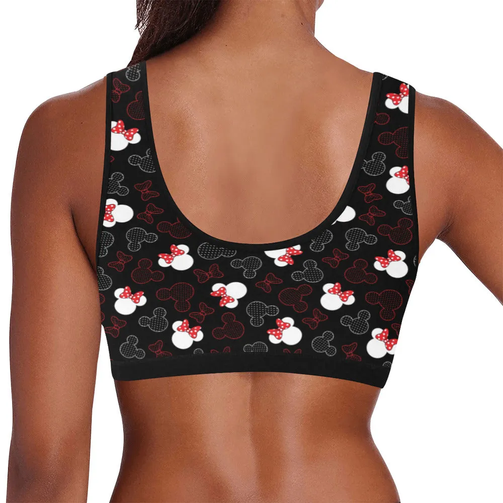 Mickey And Minnie Dots Women's Sports Bra