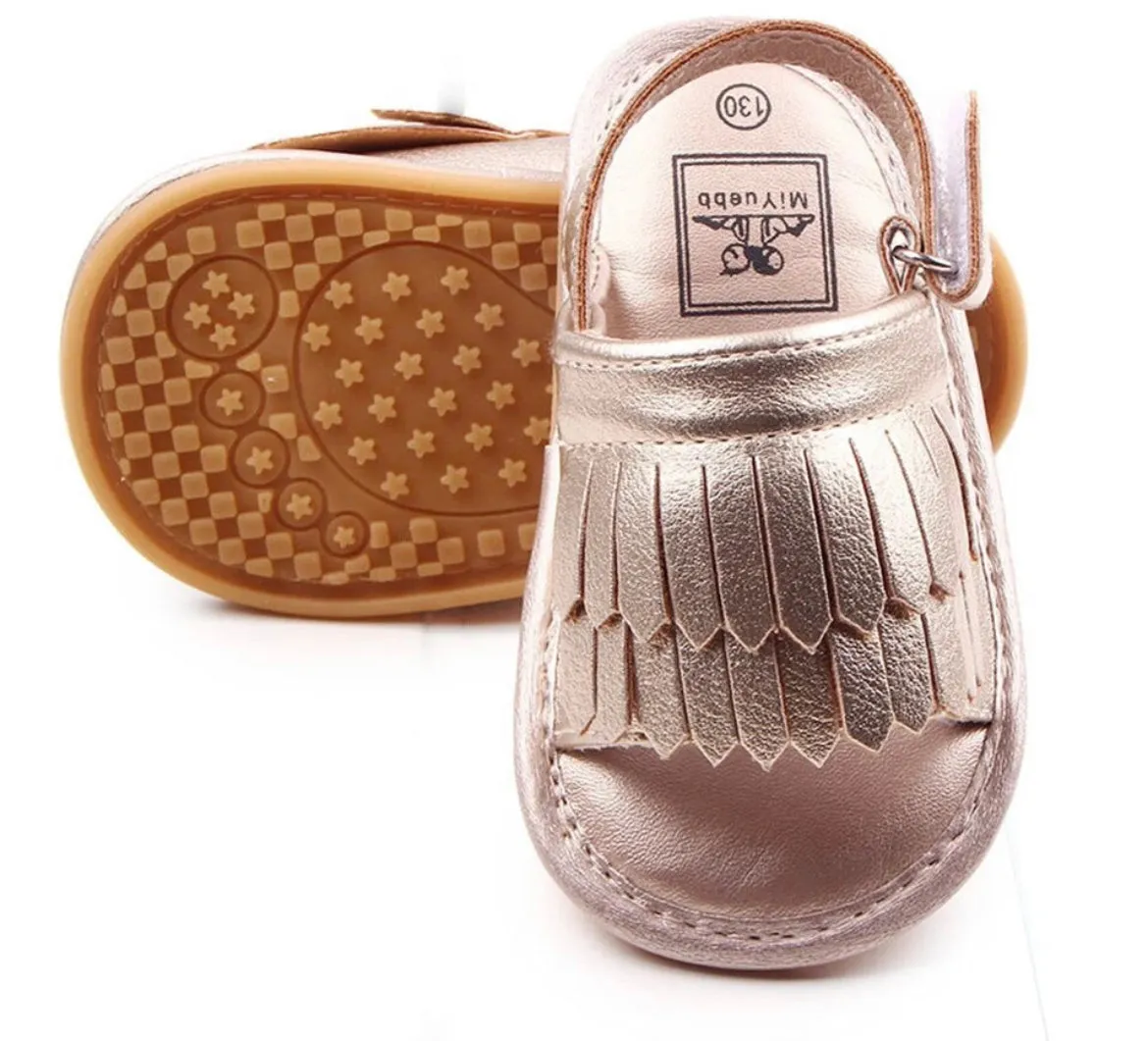 MILA - TASSEL BABY SHOES - GOLD