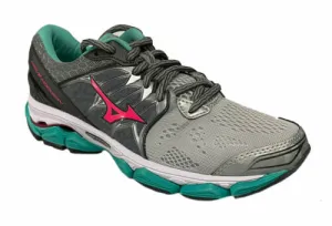 Mizuno Women's Wave Horizon Running Athletic Shoes Gray Pink Turquoise Size 6