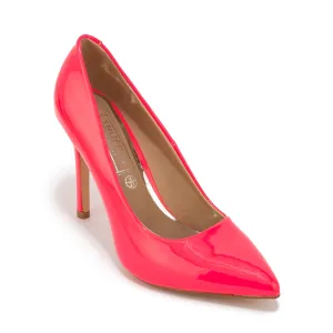 Neon Pink Pointed Court Shoes